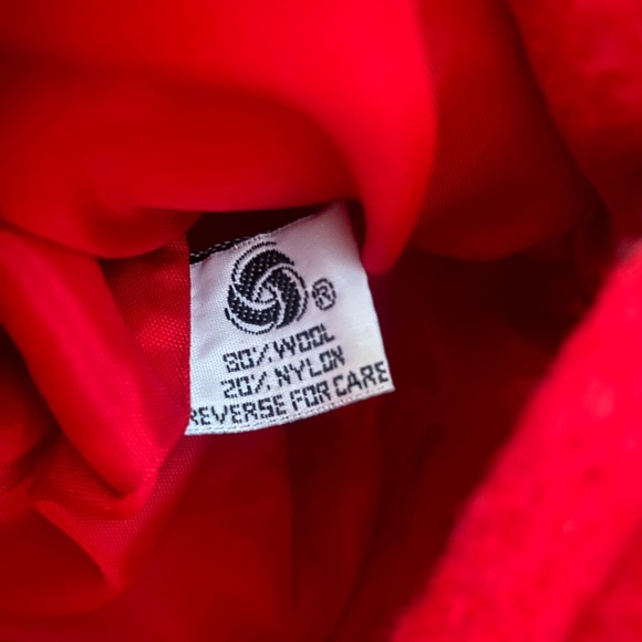 🍓6/$15🍓 Vintage Herman Kay Red Wool Blend Pea Coat - Picture 2 of 8